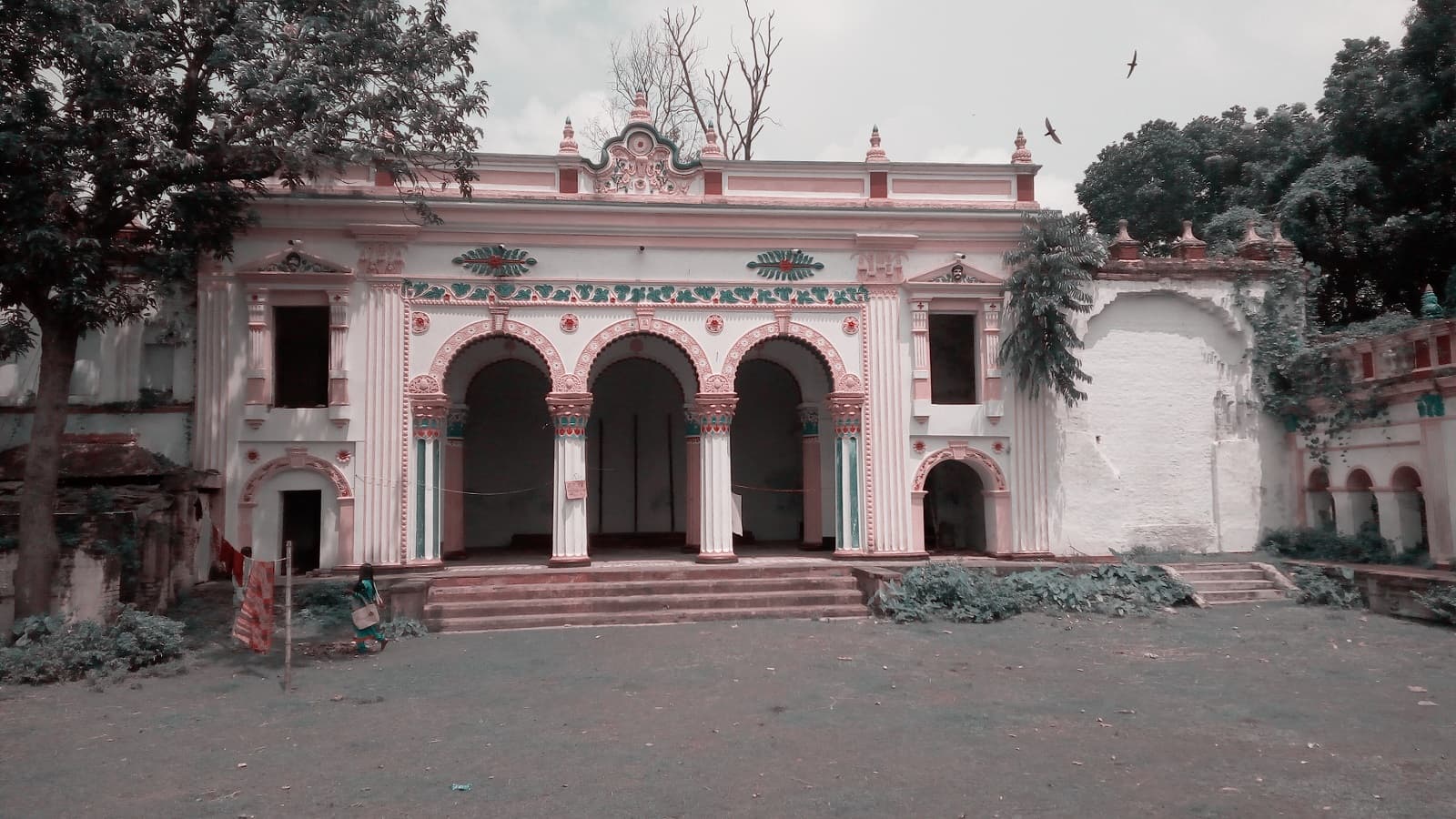 Front elevation of the ruined Dinajpur Rajbari palace